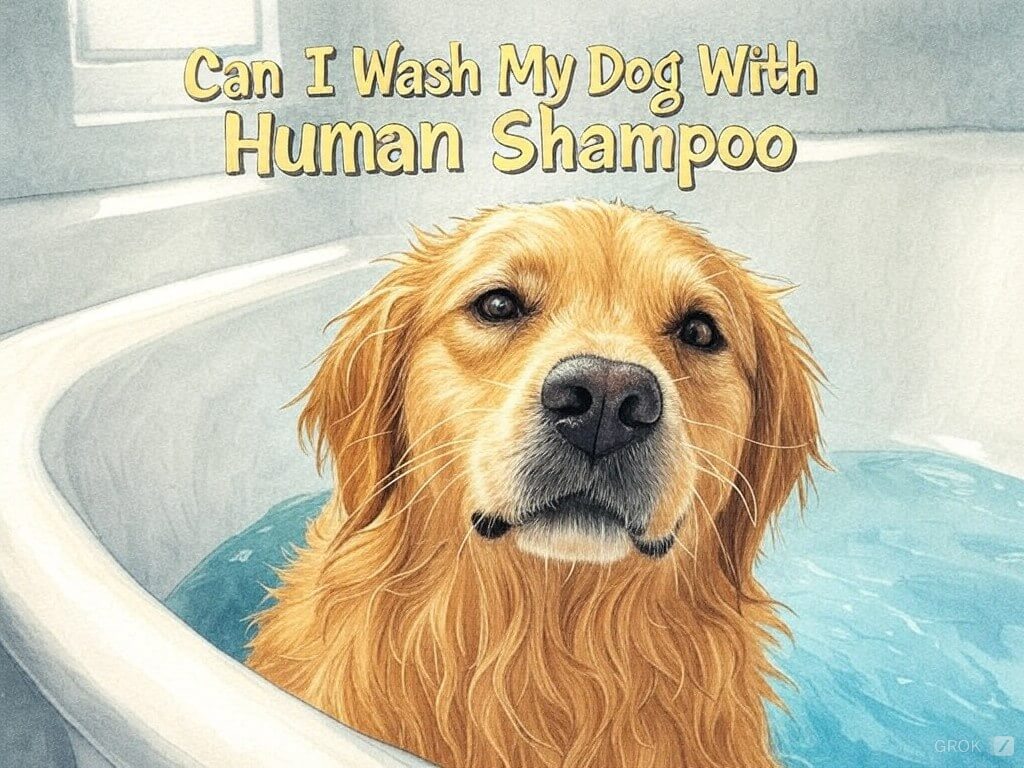 Can you wash a dog with human shampoo?